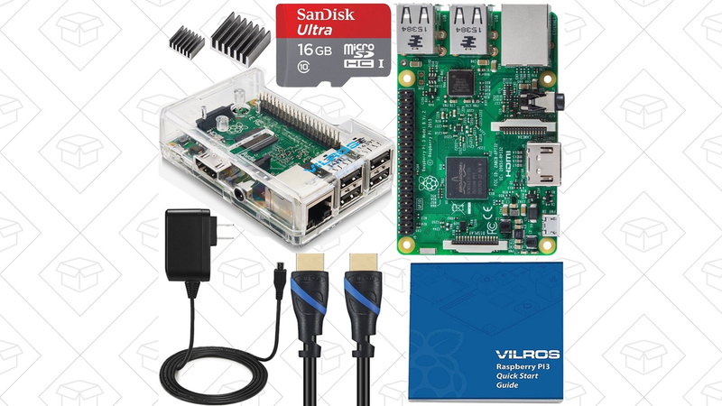 Raspberry Pi 3 Starter Kit, $60 with code 3UETMJK9